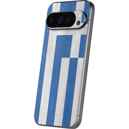 Greece Flag Distressed Google Pixel 9 Pro Skin
